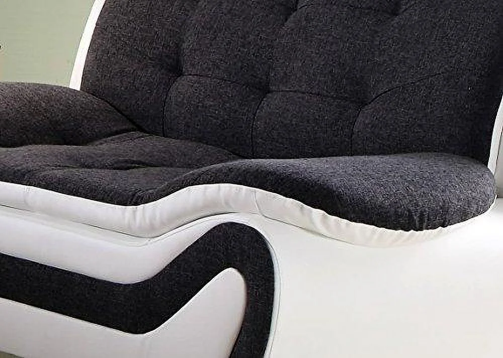 PonLiving Furniture Chicoine 3 Piece Living Room Set / Upholstery Color: Gray/White Chicoine 3 Piece Living Room Set / Upholstery Color: Gray/White