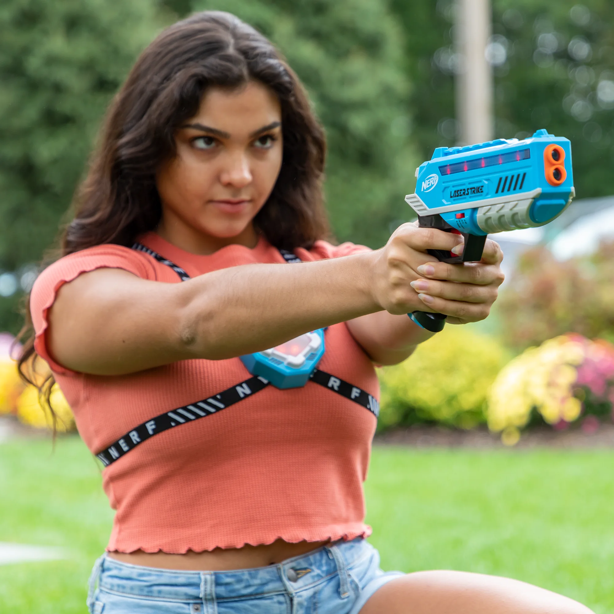 Nerf Laser Strike Laser Tag 2 Pack Blaster Set with Chest Plates, Game for kids 8 and up, Families and Adults!