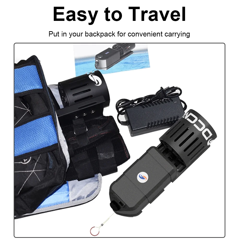 Dcenta Electric Underwater Scooter Sea Scooter 20M Waterproof for Snorkeling Swimming Equipment