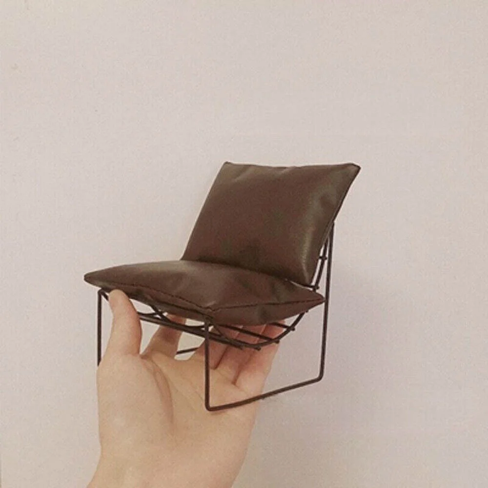 1/6 Scale Dollhouse Miniature Sofa Chairs Armchairs Metal Living Room Furniture