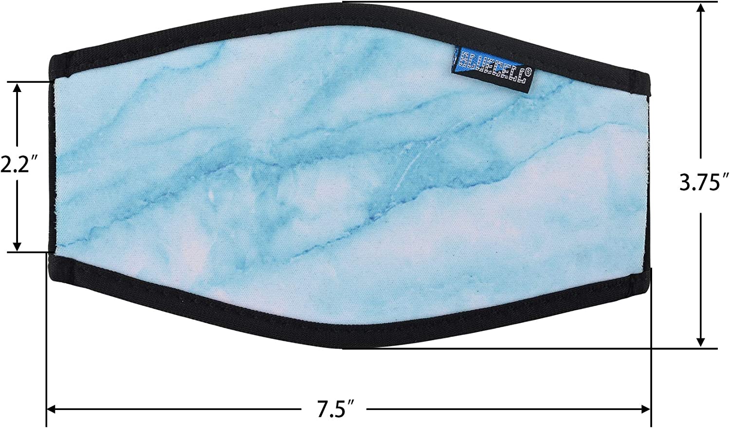 Bluecell 2pcs Ocean Pattern Neoprene Diving Mask Strap Cover