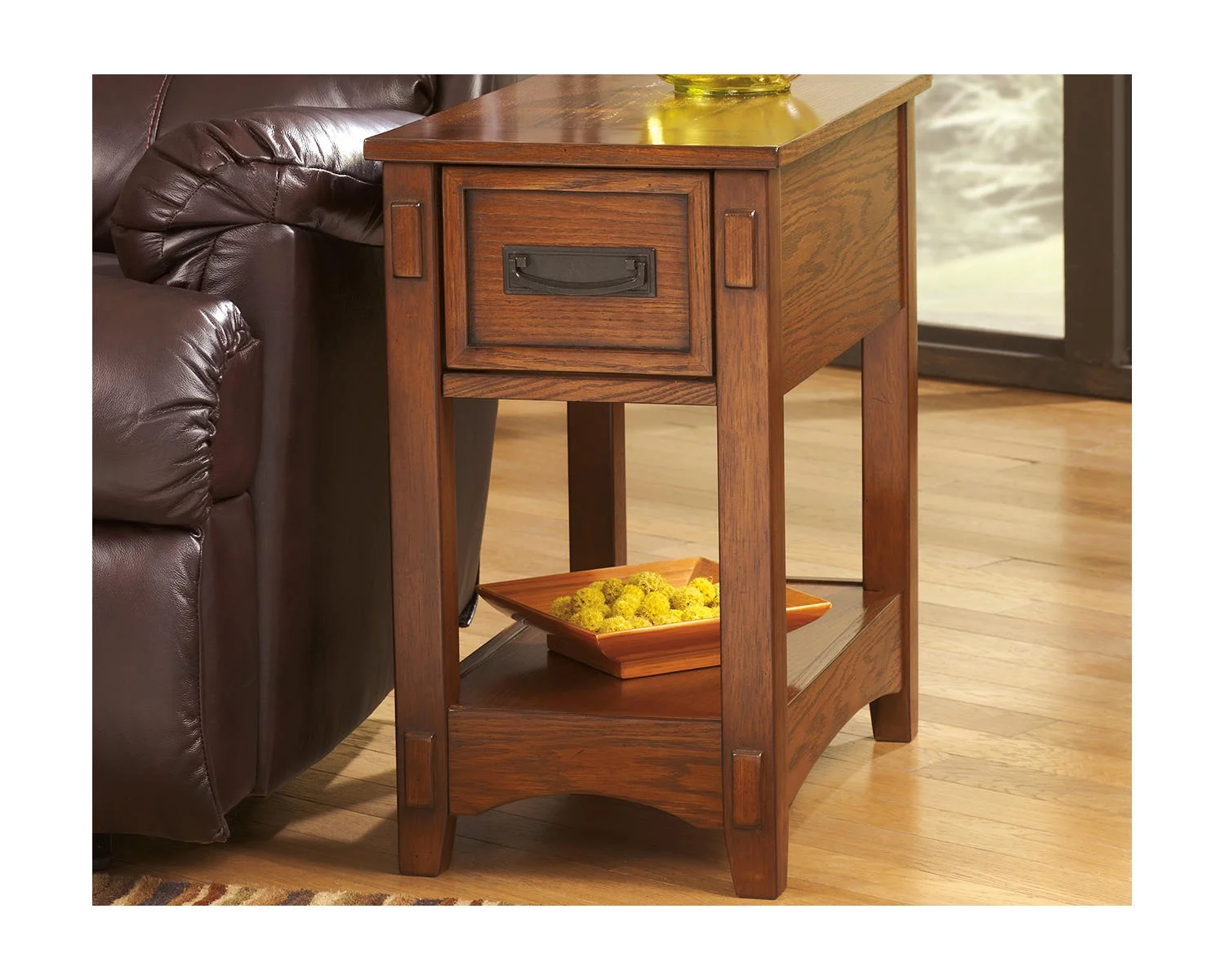 Signature Design by Ashley Contemporary Breegin Chairside End Table Brown