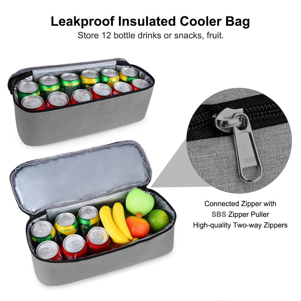 Mesh Beach Bag - Beach Tote w/ Zipper & Detachable Cooler Waterproof Beach Bag, Beach Gear, Beach Essentials, Gray