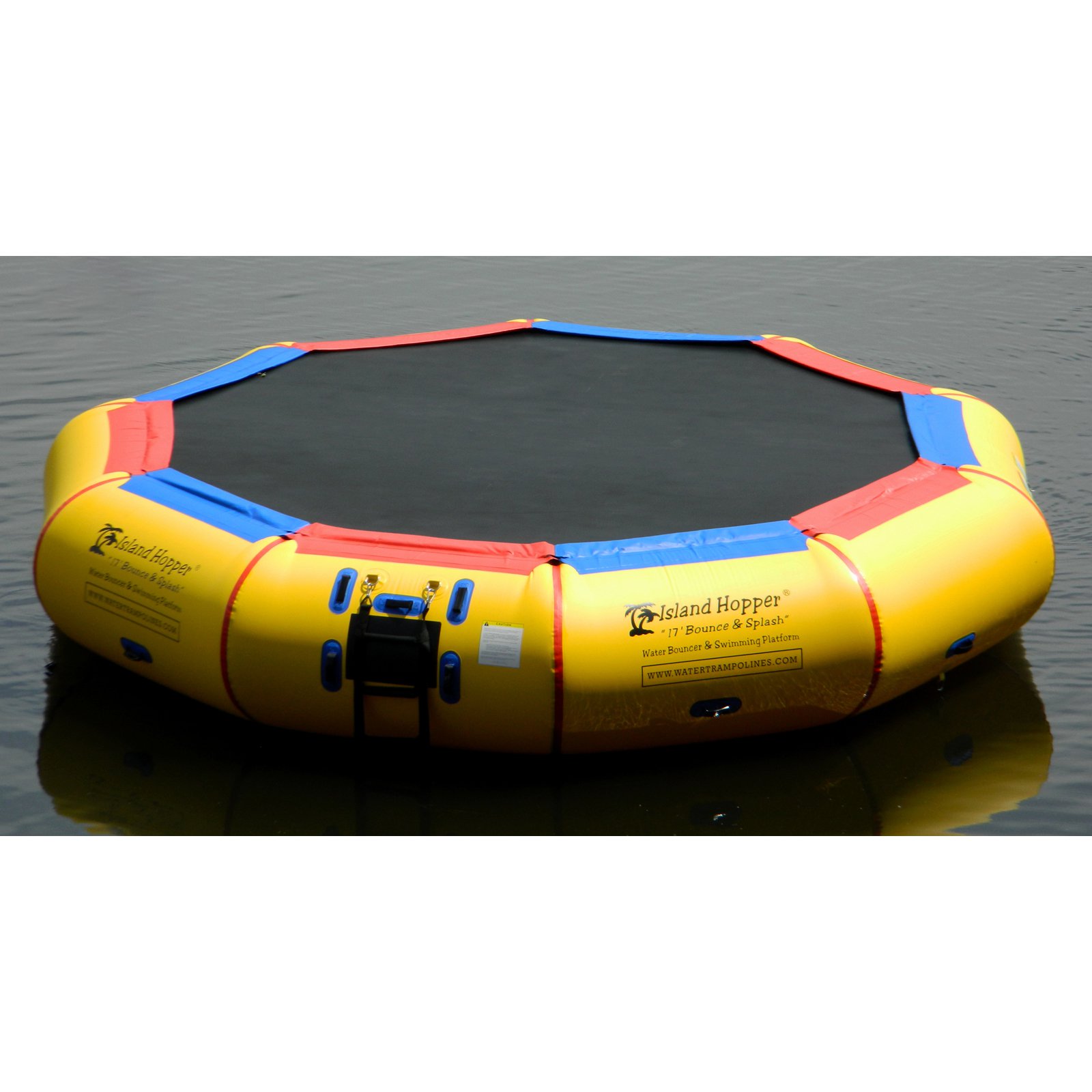ISLAND HOPPER 17' BOUNCE N SPLASH PADDED WATER BOUNCER