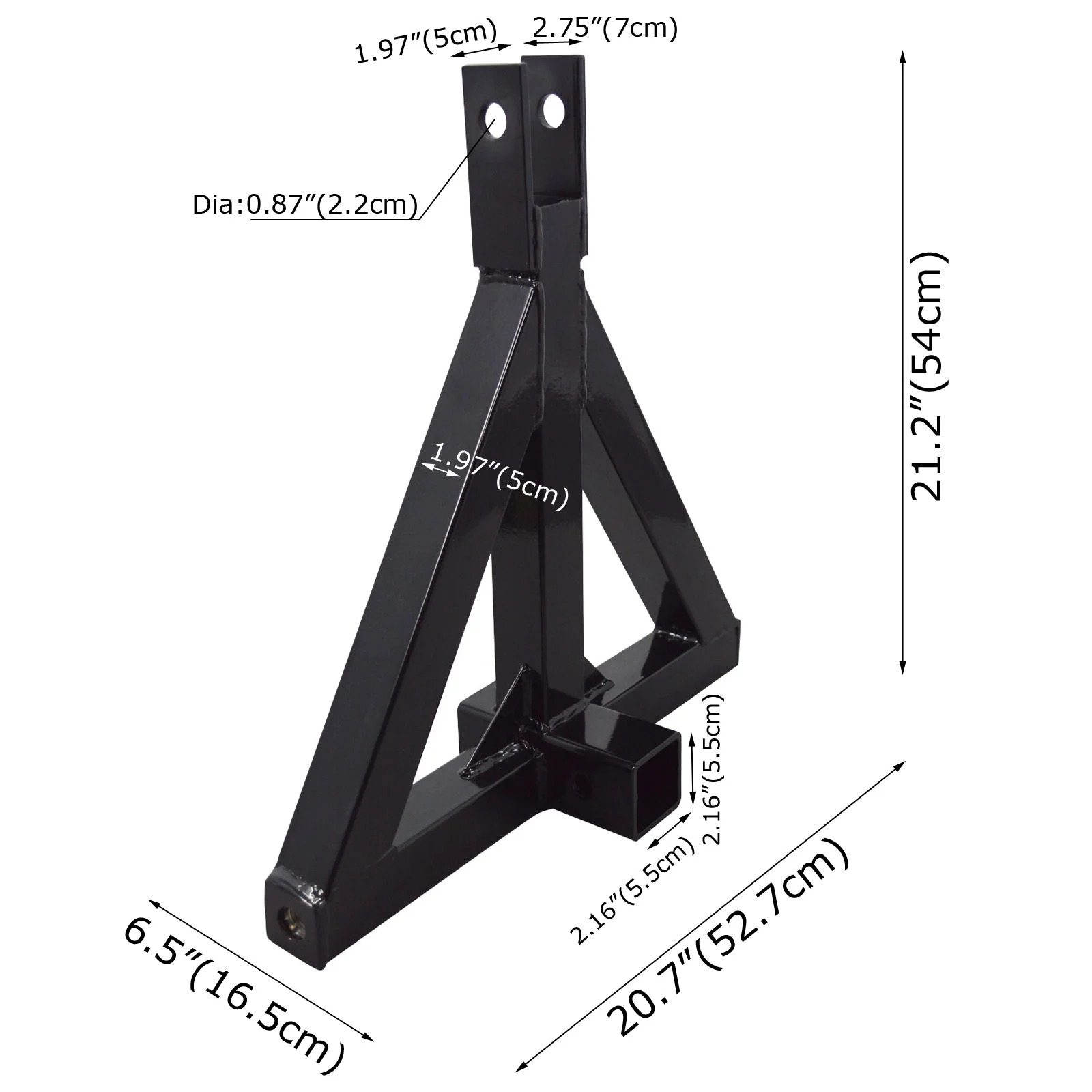 INTBUYING Standard Trailer Tripod Hitch Adapter with Category 1 Pins & 2