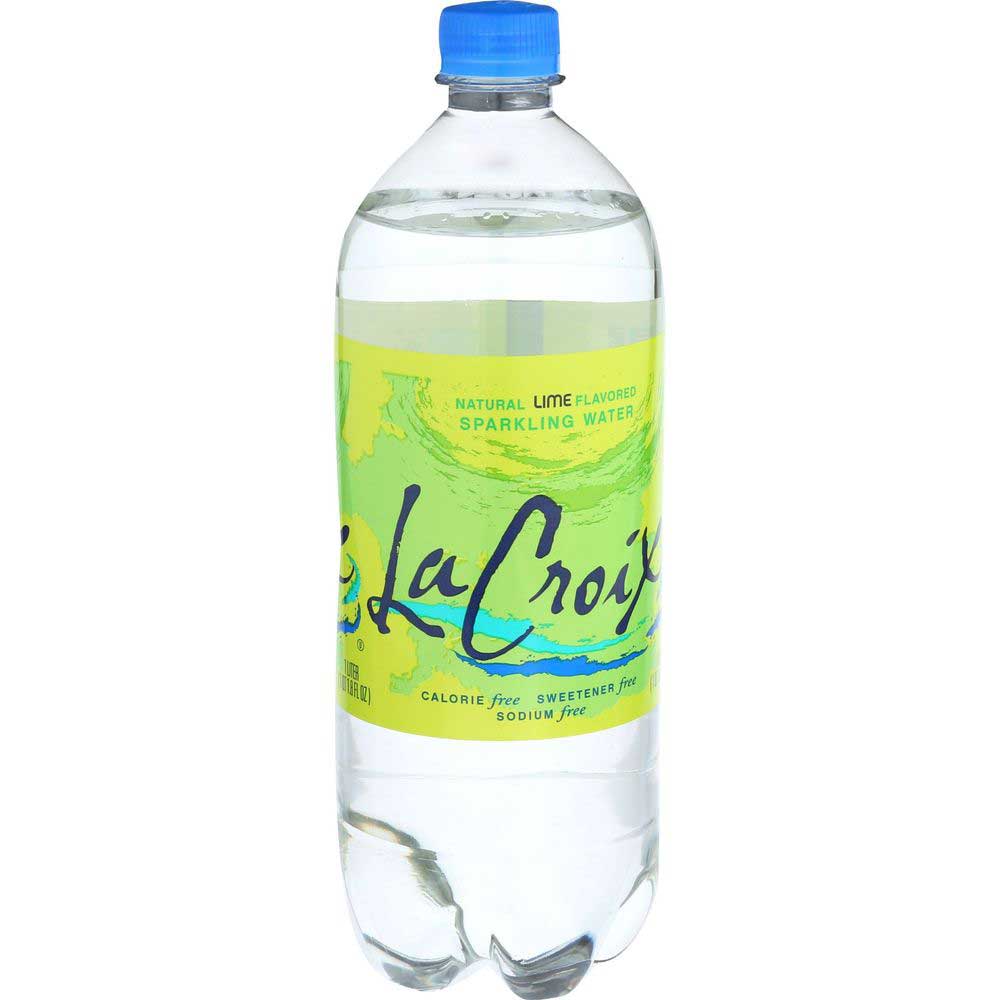 LaCroix Natural Lime Sparkling Water, 1 Liter -- 15 per Case.