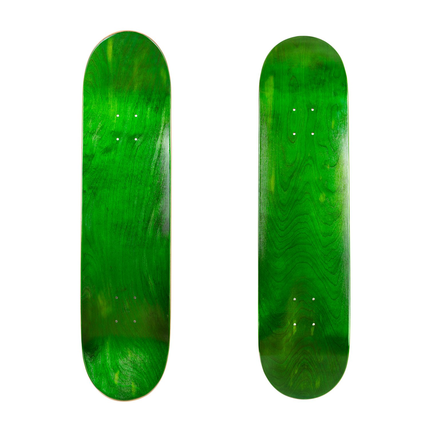 Cal 7 Blank Maple Skateboard Deck with Color Grip Tape | 8.5 Inch | Green