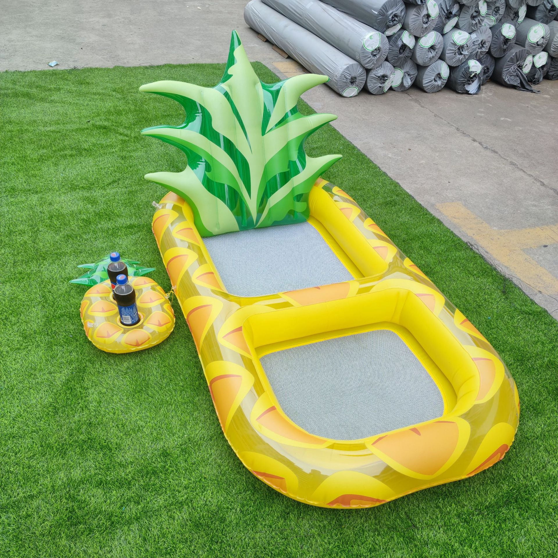 Inflatable Water Hammock Pineapple Floating Bed Inflatable Deck Chair Mesh Floating Bed Strawberry Mesh Floating Bed