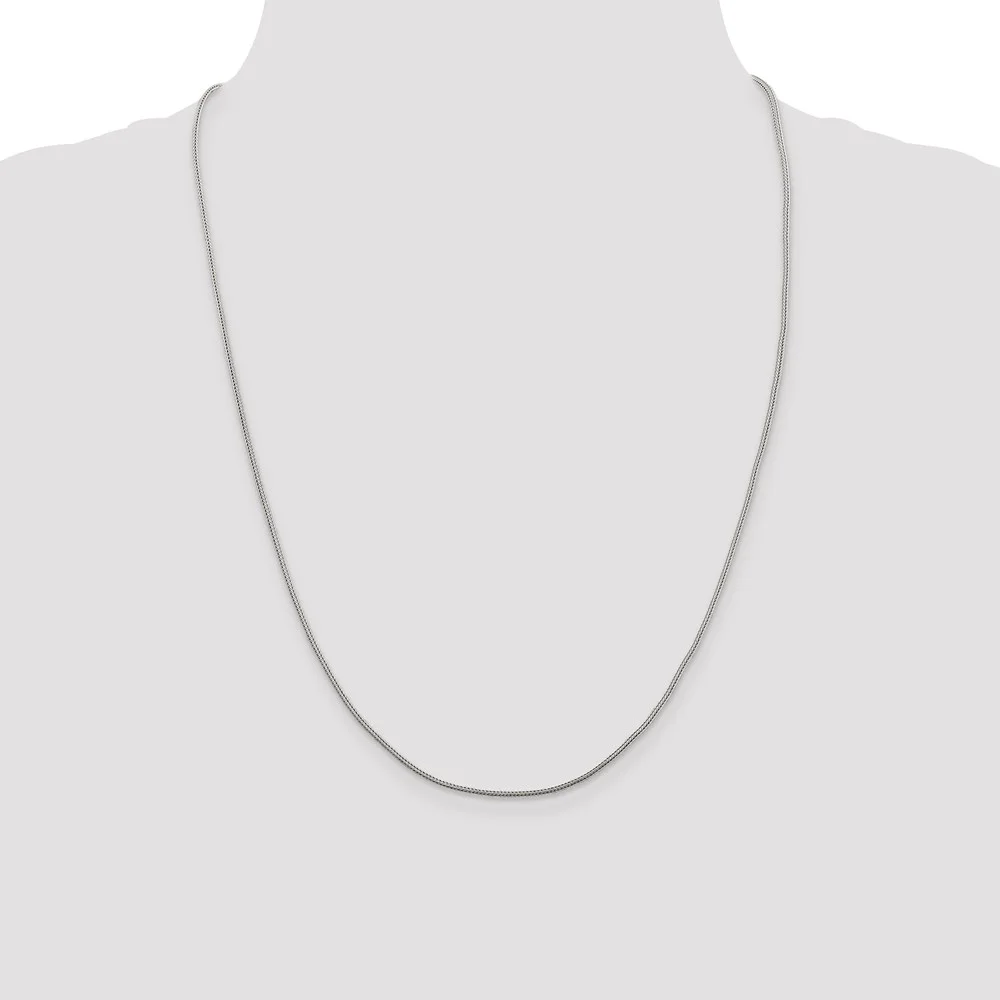 Sterling Silver Rutgers Initial R Heart Necklace - 24 Inch