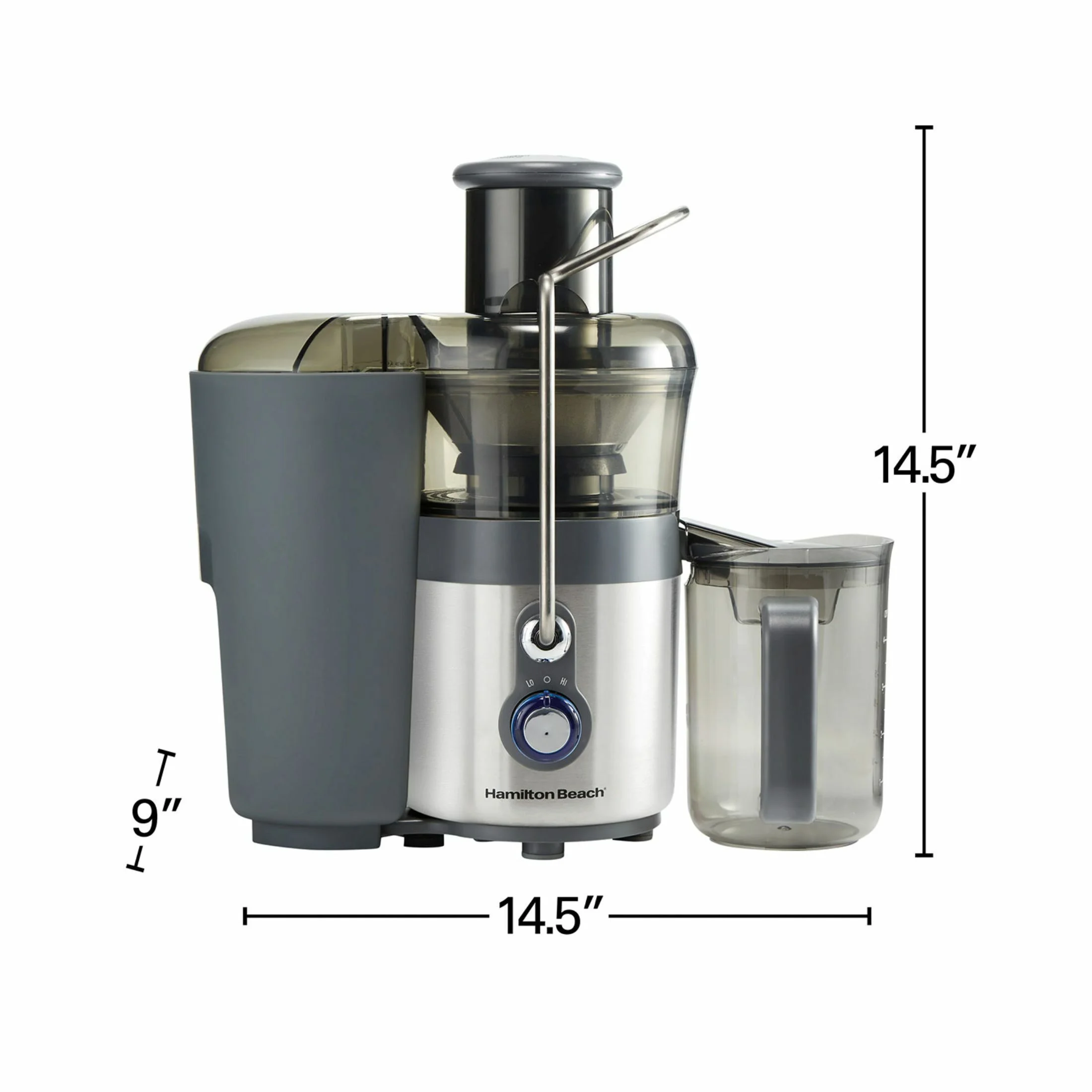 Hamilton Beach Big Mouth Premium Juice Extractor 2 Speeds - Silver, Gray