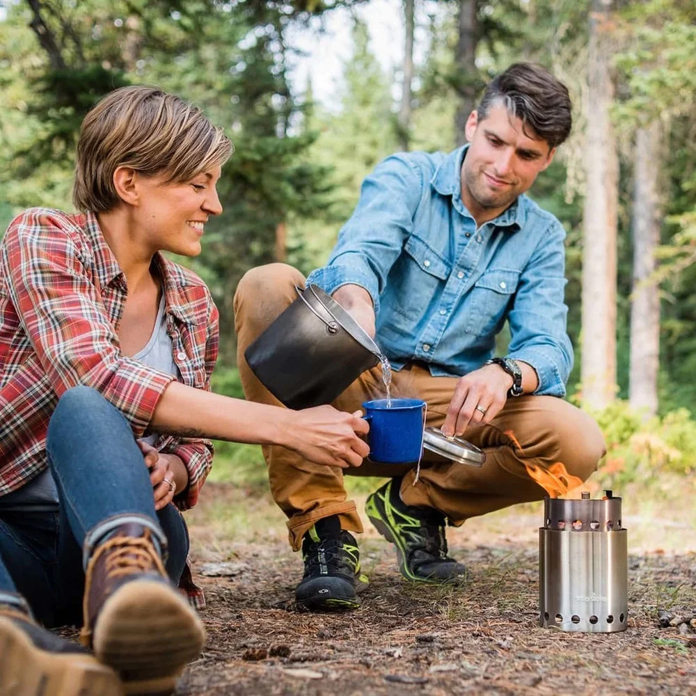 Solo Stove Outdoor Camping Lightweight Durable Stainless Steel 1800 Pot With Lid