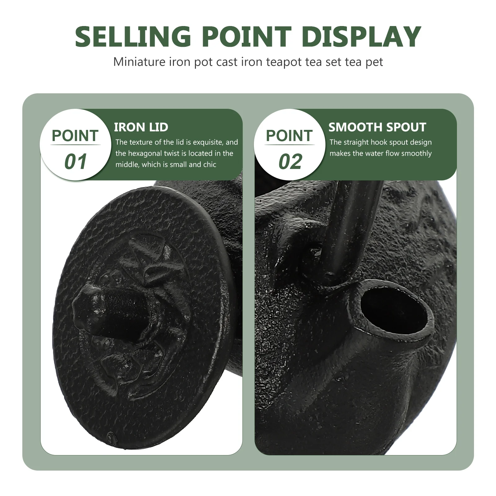 Etereauty Teapot Tea Kettle Japanese Iron Cast Tetsubin Chinese Set Pot Coffee Mini Water Stoveloose Stovetop Vintage Maker