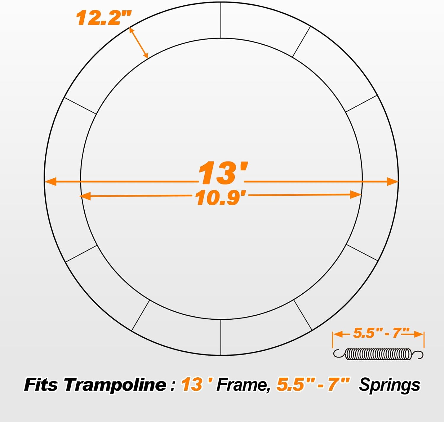 Premium Trampoline Pad With Opening, 0.8