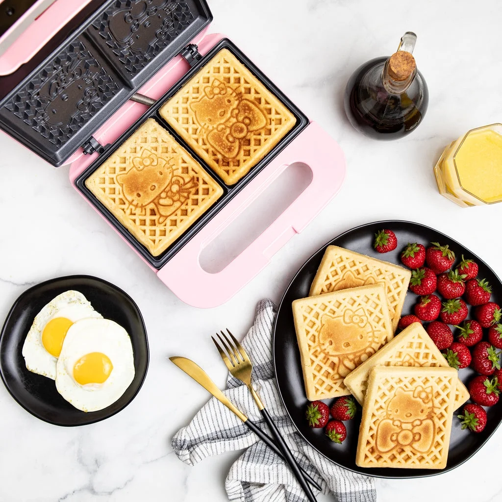 Uncanny Brands Hello Kitty Double-Square Waffle Maker