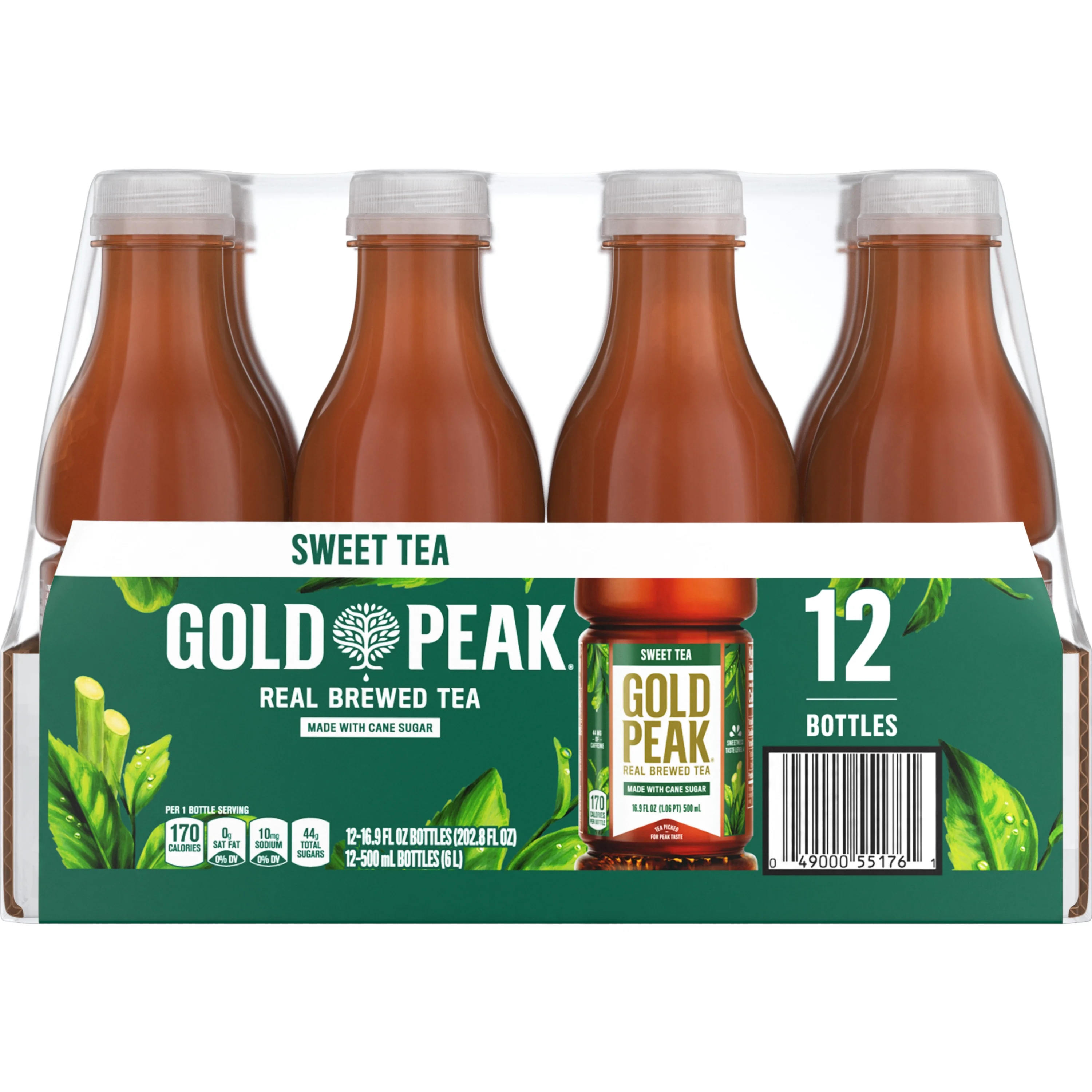 Gold Peak Sweetened Black Tea Bottles, 16.9 fl oz, 12 Pack