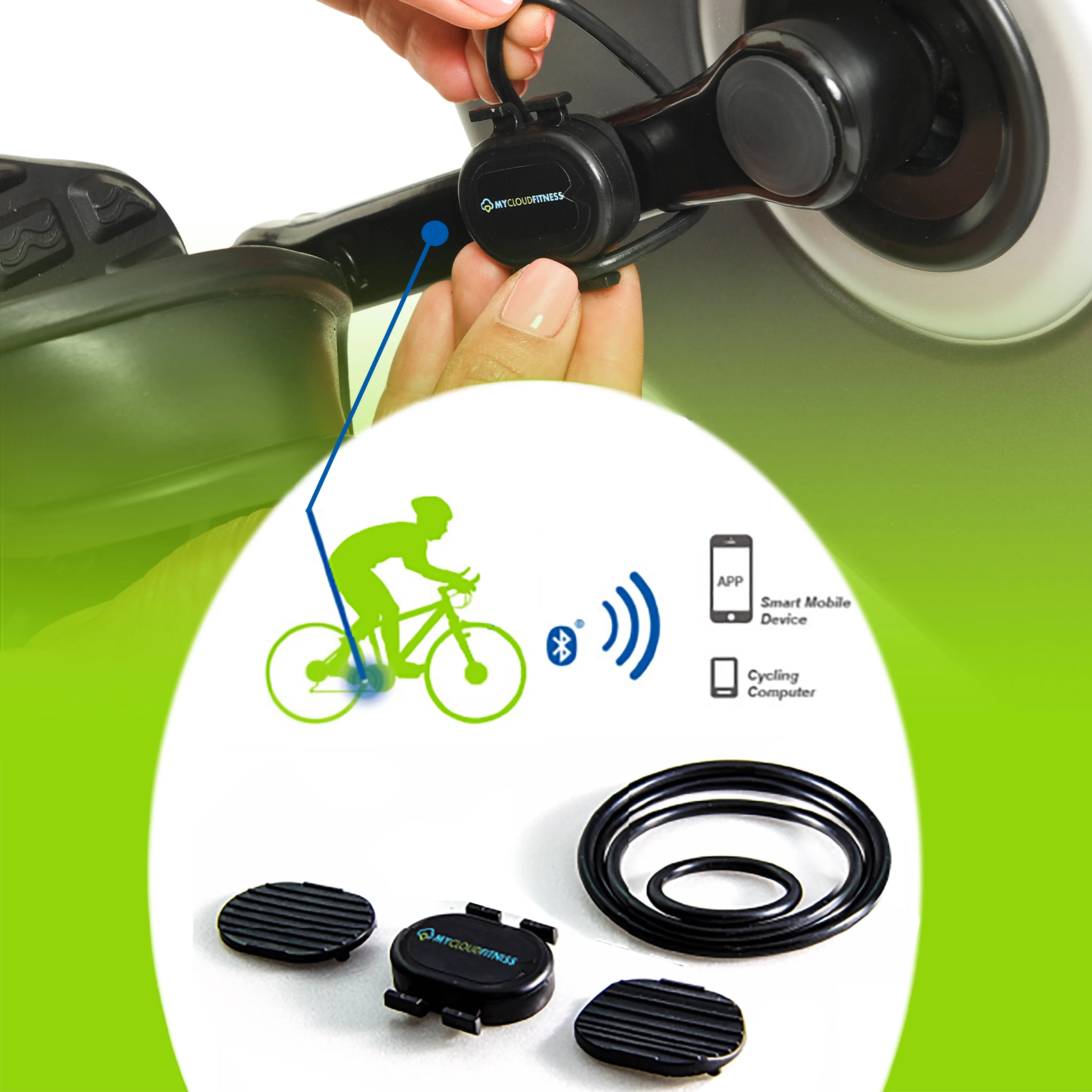 MyCloudFitness ANT+ Cadence Sensor with Bluetooth