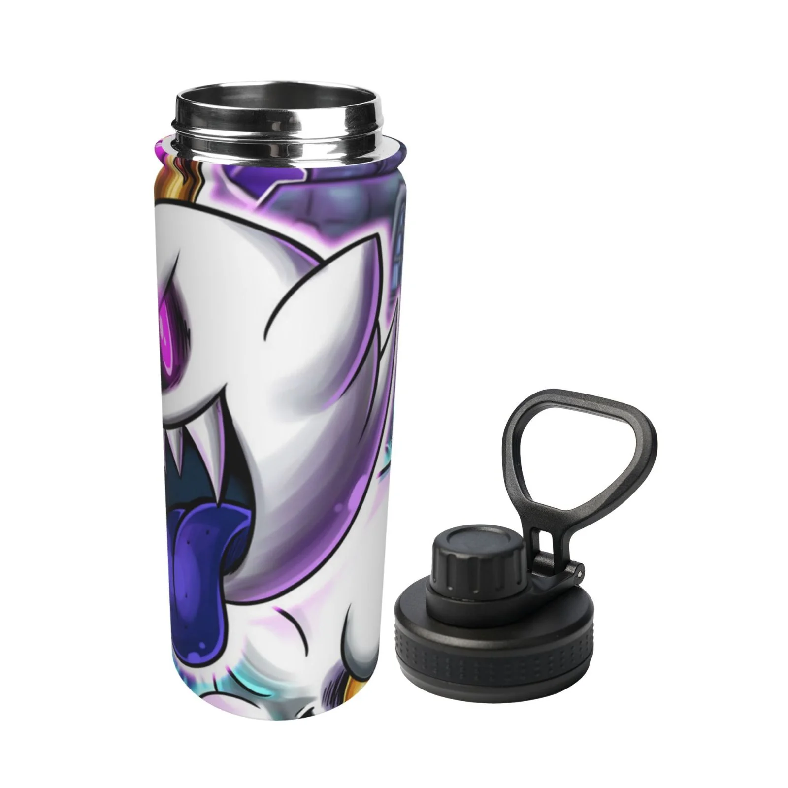 Dark Luigi's Mansion Boo Unisex Sports Insulated Water Bottles Kettle Stainless Steel Portable Cup 18OZ For School Travel Gym Running