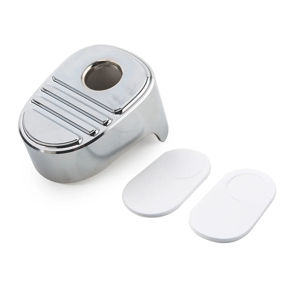 ZS Chrome Motorbike Tri Line Ignition Switch Cover For Harley Davidson Touring Electra Road Glide FLH 2014 2015 2016 2017 2018