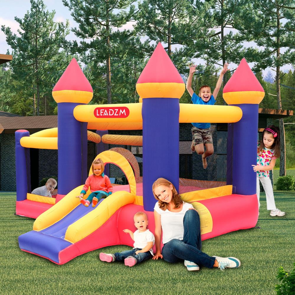 iTopRoad Safe Inflatable Bounce House Castle Kids Slide Jumper Bouncer 2 Room with Blower