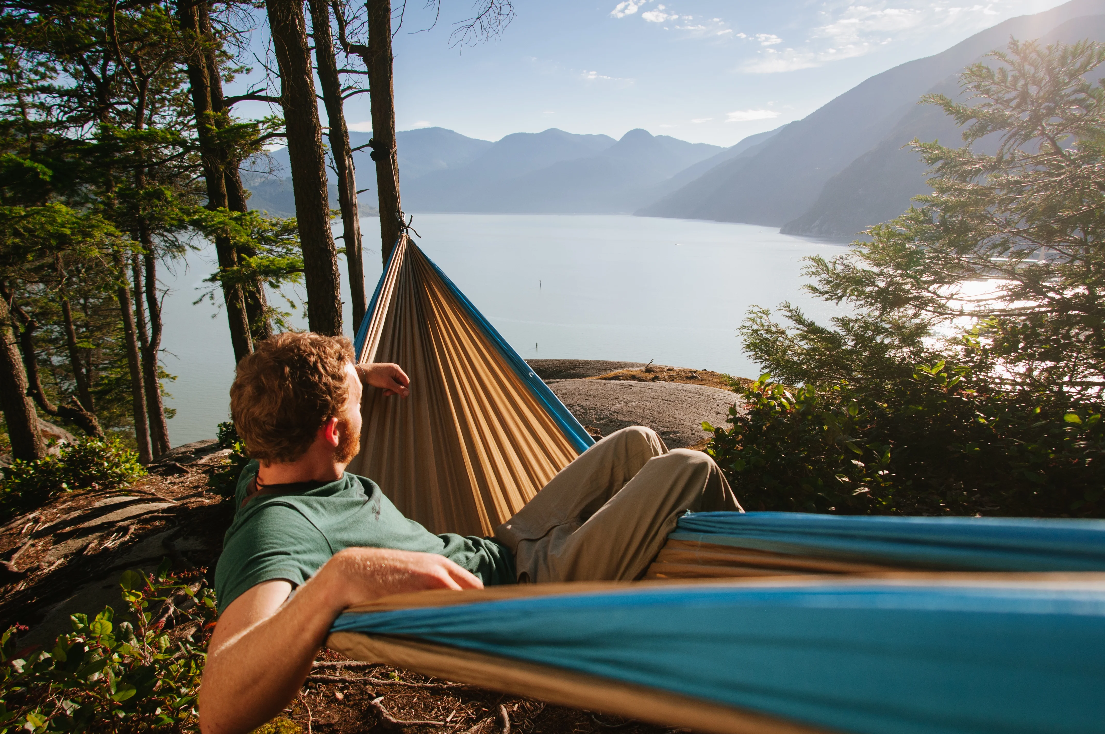 Neolite Double Camping Hammock - Lightweight Portable Nylon Parachute Hammock for Backpacking, Travel, Beach, Yard. Hammock Straps & Steel Carabiners Included