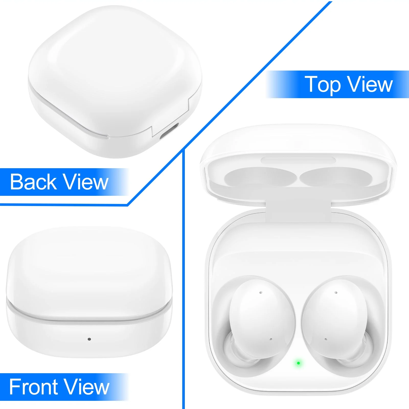 UrbanX Street Buds 2 for LG W30 - Truly Wireless Bluetooth Headphones with Noise Isolation, Amplified Bass and Dual Dynamic Microphone - White