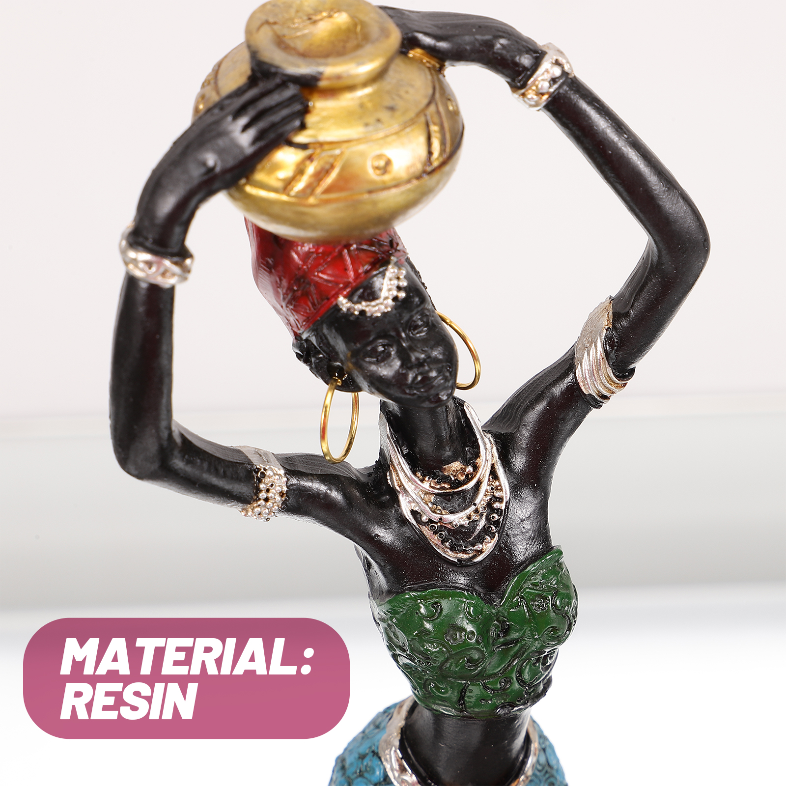 African Beauty Decoration Office Decorations Ornaments for Living Room Baby Dolls Girls Desktop Adornments Antique Miss