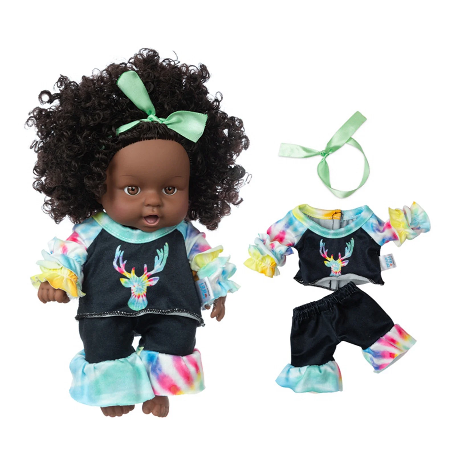 Tarmeek 8 Inch Black Baby Dolls With Clothes Realistic Baby Washable Gift For Kids Girls Christmas Gifts for Kids 3-12Y