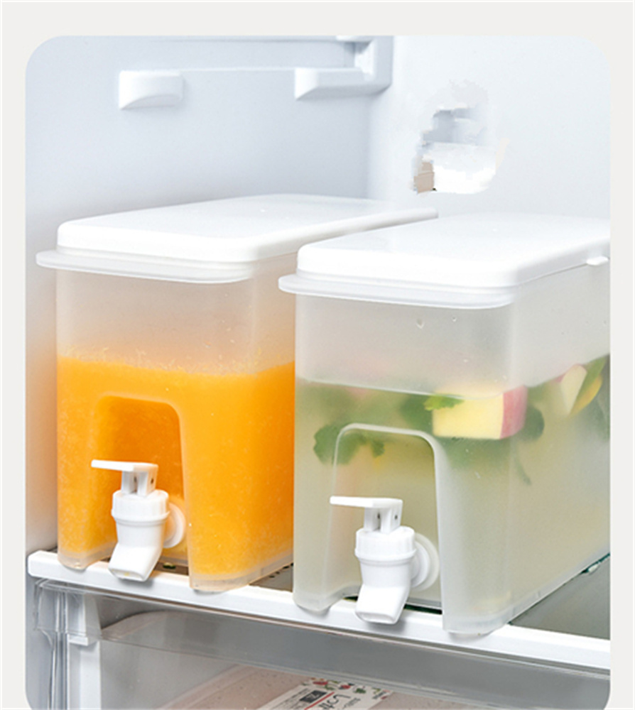 cheefull 3.5L Cold Kettle with Faucet, Plastic Beverage Drink Dispenser Large Capacity Water Iced Juice Lemonade Water Jug Iced Coffee Lemonade