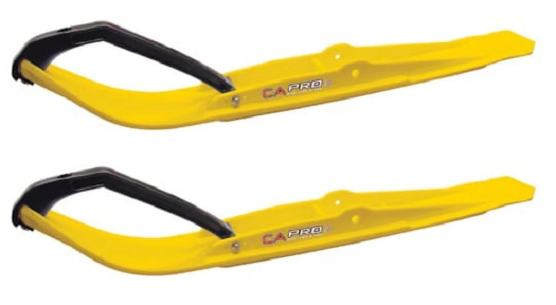 C&A Pro Yellow Razor Snowmobile Skis w/ 8