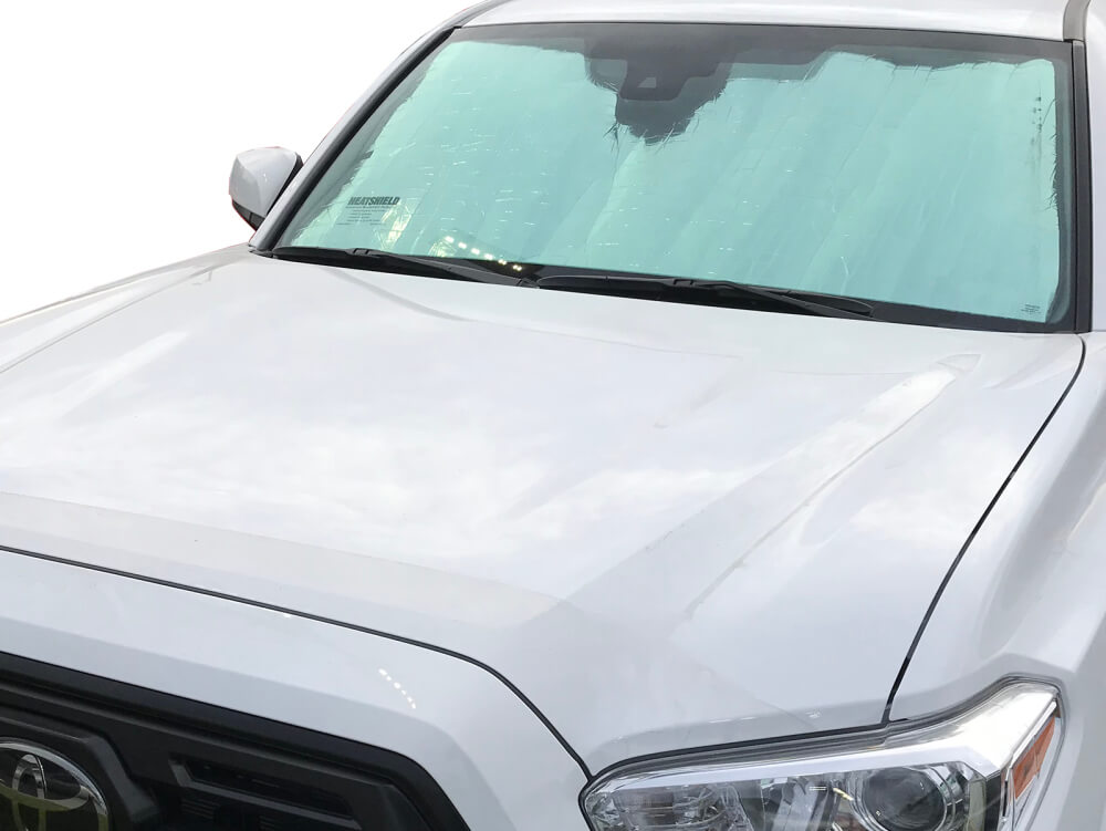 HeatShield, The Original Windshield Sun Shade, Custom-Fit for Toyota Tacoma Truck (Standard Cab) 2018, 2019, 2020, 2021, Silver Series