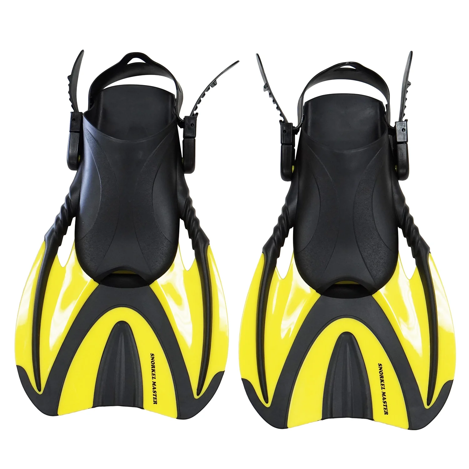 Snorkel Master Adult Yellow Swimming Snorkeling Fins, Large