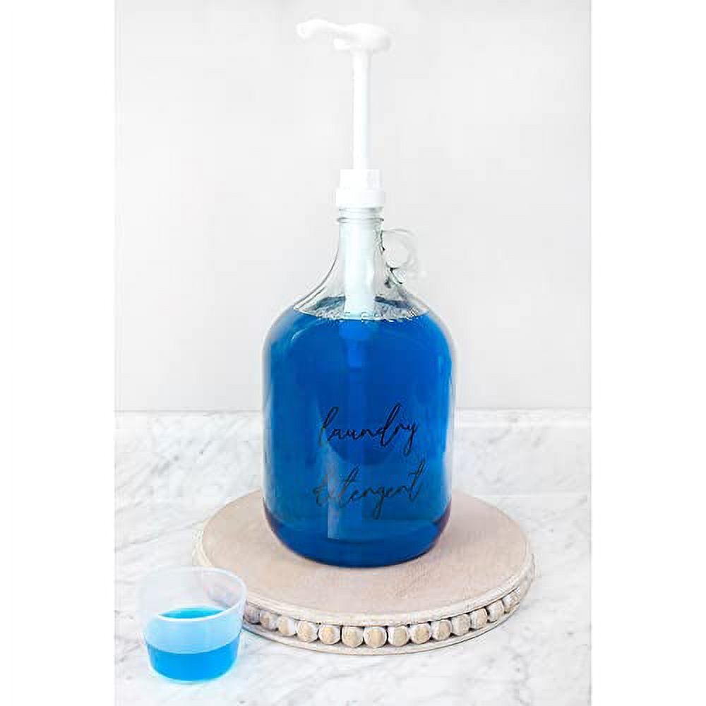 Darware Laundry Pump Soap Dispenser: Liquid Detergent Gallon Glass Pump Bottle