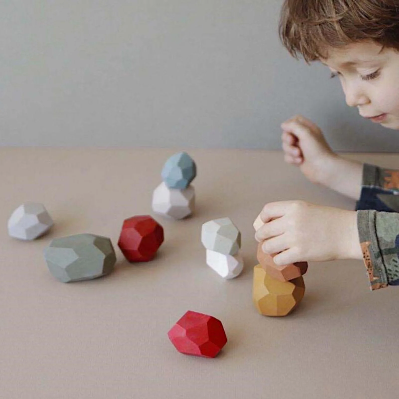 9/10Pcs Nordic Baby Wooden Building Blocks Balance Stacking Game Puzzle Toys