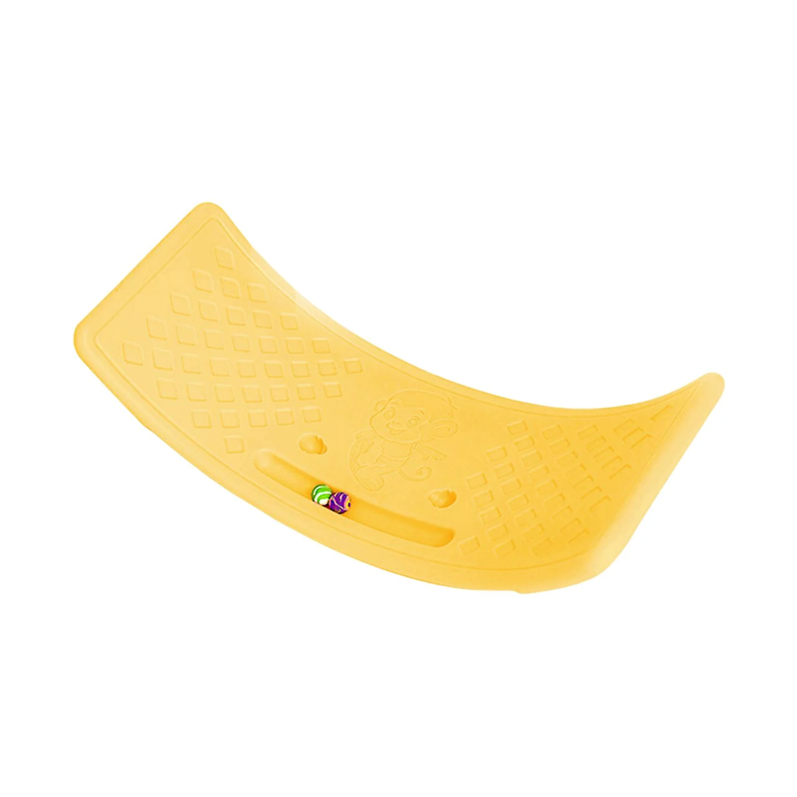 2 pieces wobble board birthday gifts rocker board body training non-slip balance Yellow Blue