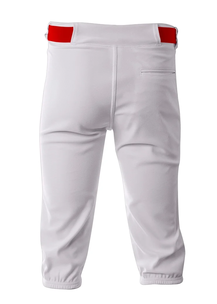 A4 Youth Style Baseball Knicker Sports Atheltic Performance Pant , WHITE/CARDINAL, X-Large, NB6003