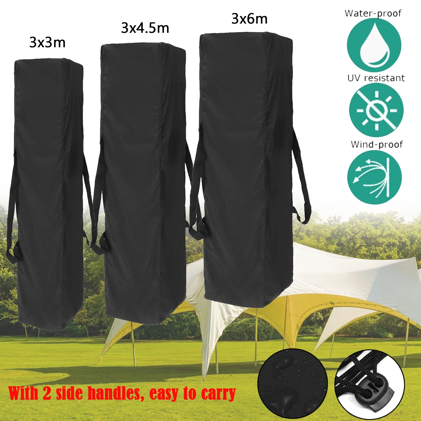 Carry Bag Waterproof Gazebo Marquee Garden Polyester 3 Sizes With 2 Side Handles