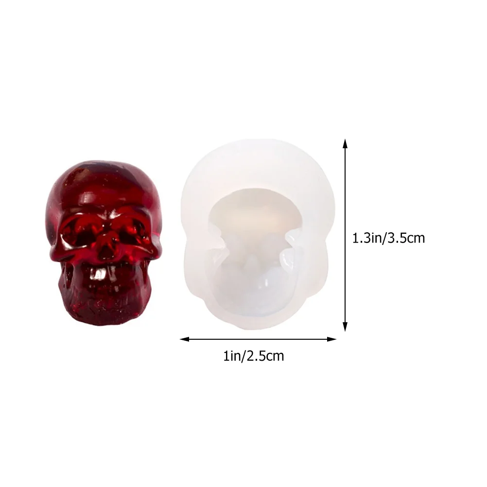Skull Mold Earring Necklace Pendant Molds Silica Gel Silicone Keychain Casting Jewelry Women's Miss 10 Pcs