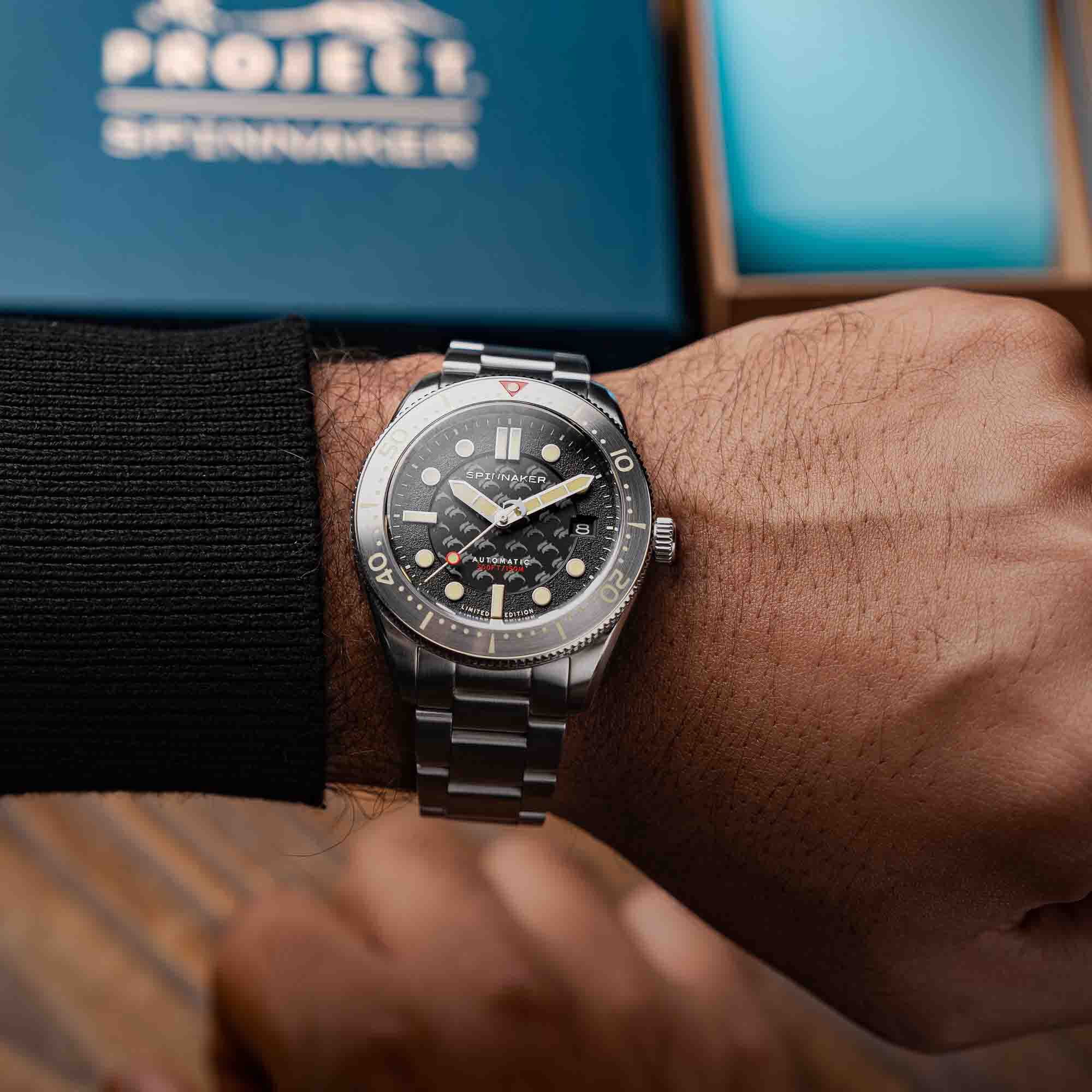 Spinnaker Croft Mid-Size Automatic Dolphin Project Ocean Black Limited Edition