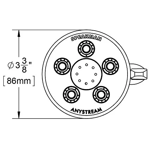 Speakman Hotel S-2005-H-BNE175 Low Flow Shower Head, Brushed Nickel