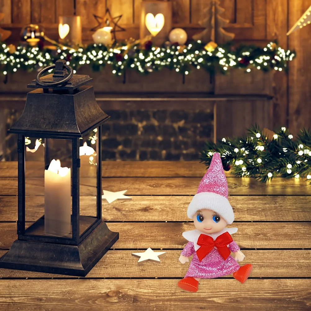 Mini Elf Baby Doll Toys 4 Pcs Christmas Baby Elf Doll Christmas Tiny Elf Doll Christmas Mini Elf Baby Doll Toys Baby Elves Dolls Toy For Kids Xmas Gift