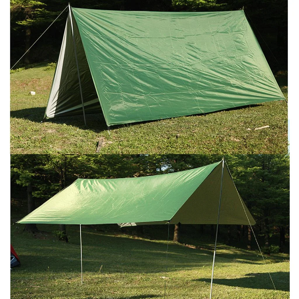 Hammock Camping Tent Tarp, Water Picnic Mat, Beach Awning Shelter - Blue Green