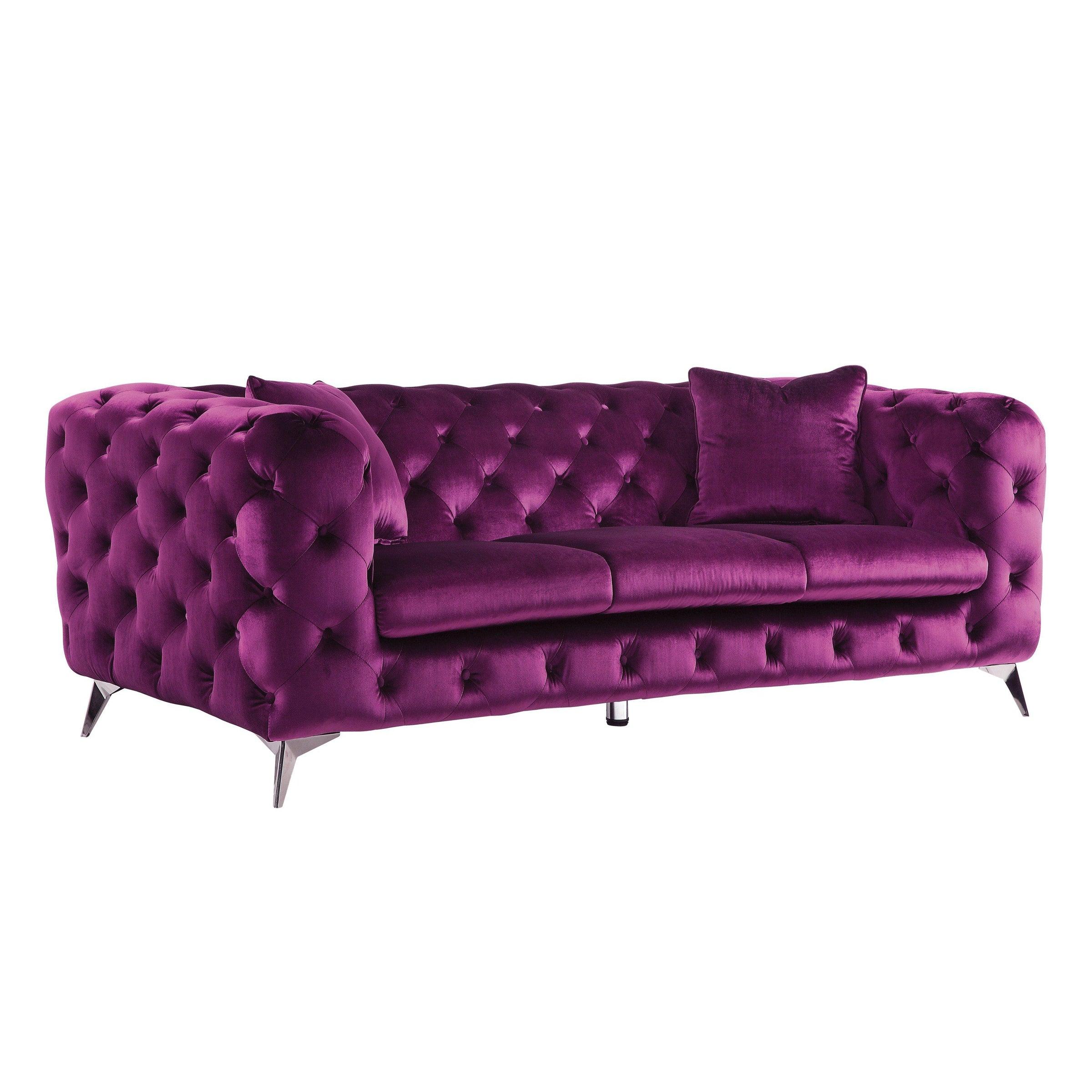 Modern Purple Sofa + Loveseat by Acme Atronia 54905-2pcs