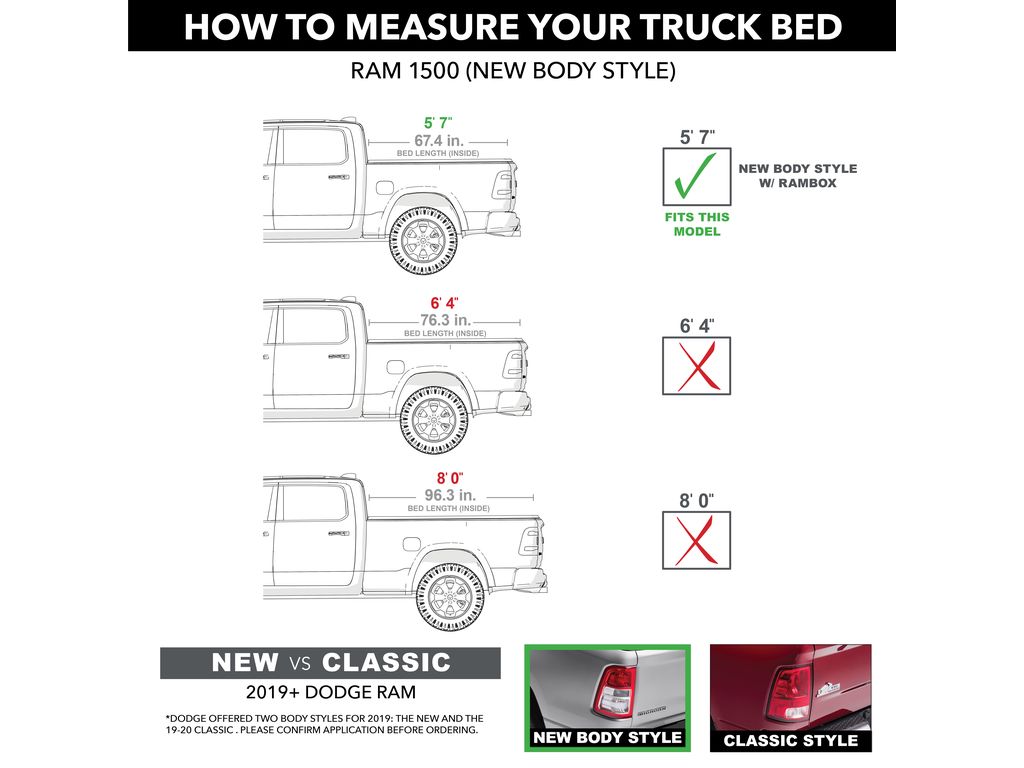 Roll-N-Lock by RealTruck M-Series Retractable Truck Bed Tonneau Cover Compatible with Select 2019-2023 Dodge Ram 1500 w/RamBox w/ Multi-Function (Split) Tailgate 5' 7
