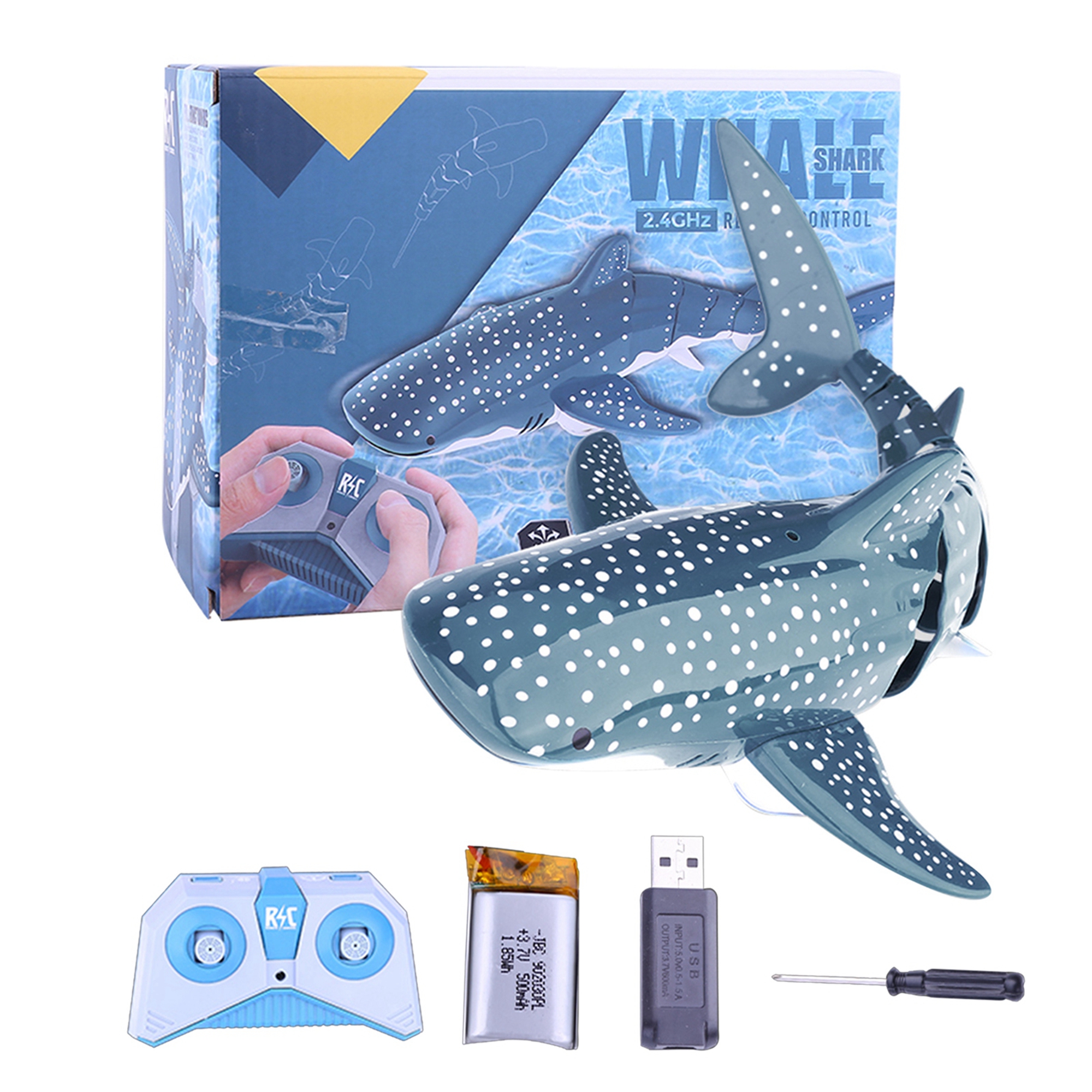 hirigin Remote Control Whale Toy Propeller Driven Three-speed Protection