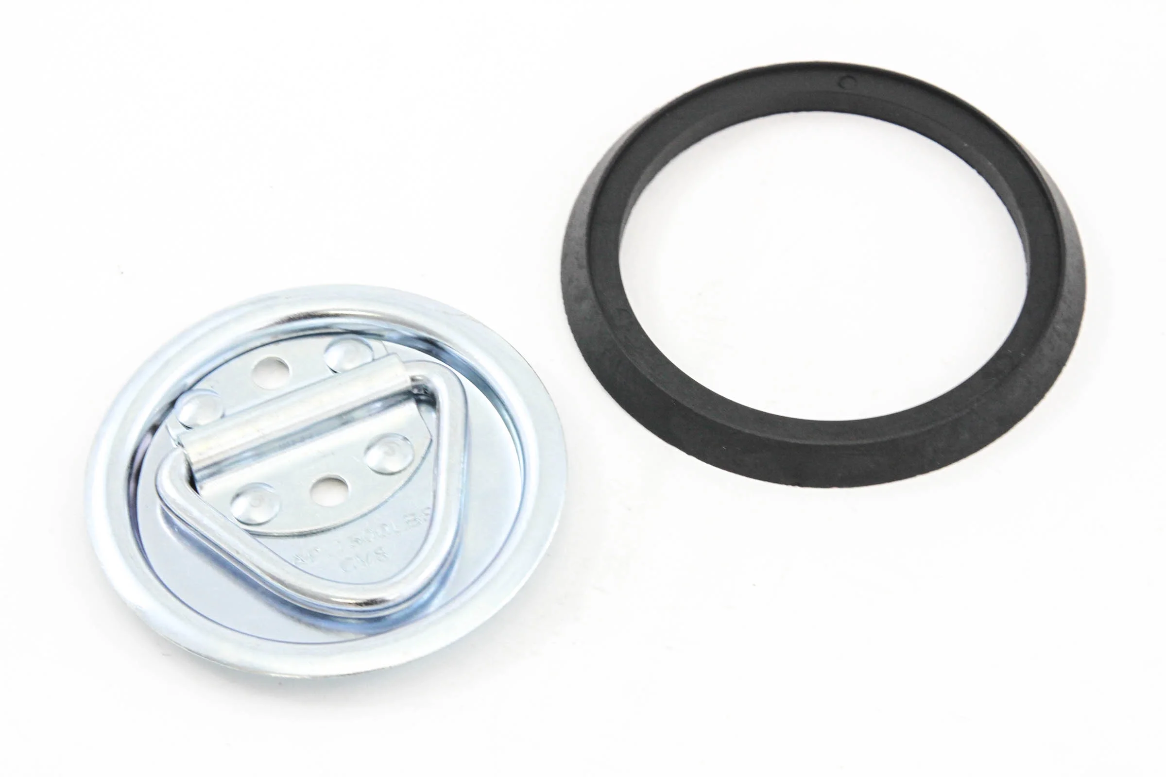 Red Hound Auto 6 Surface Mount D Rope Ring 1/4 inches Tie Down Truck Trailer Cargo Van Point 4 inches Round