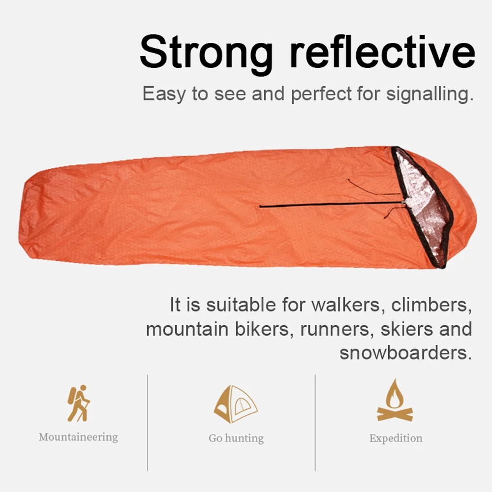 Sleeping Bags Portable Emergency Sleeping Bag Light-weight Nylon Sleeping Bag for Camping Travel Hiking