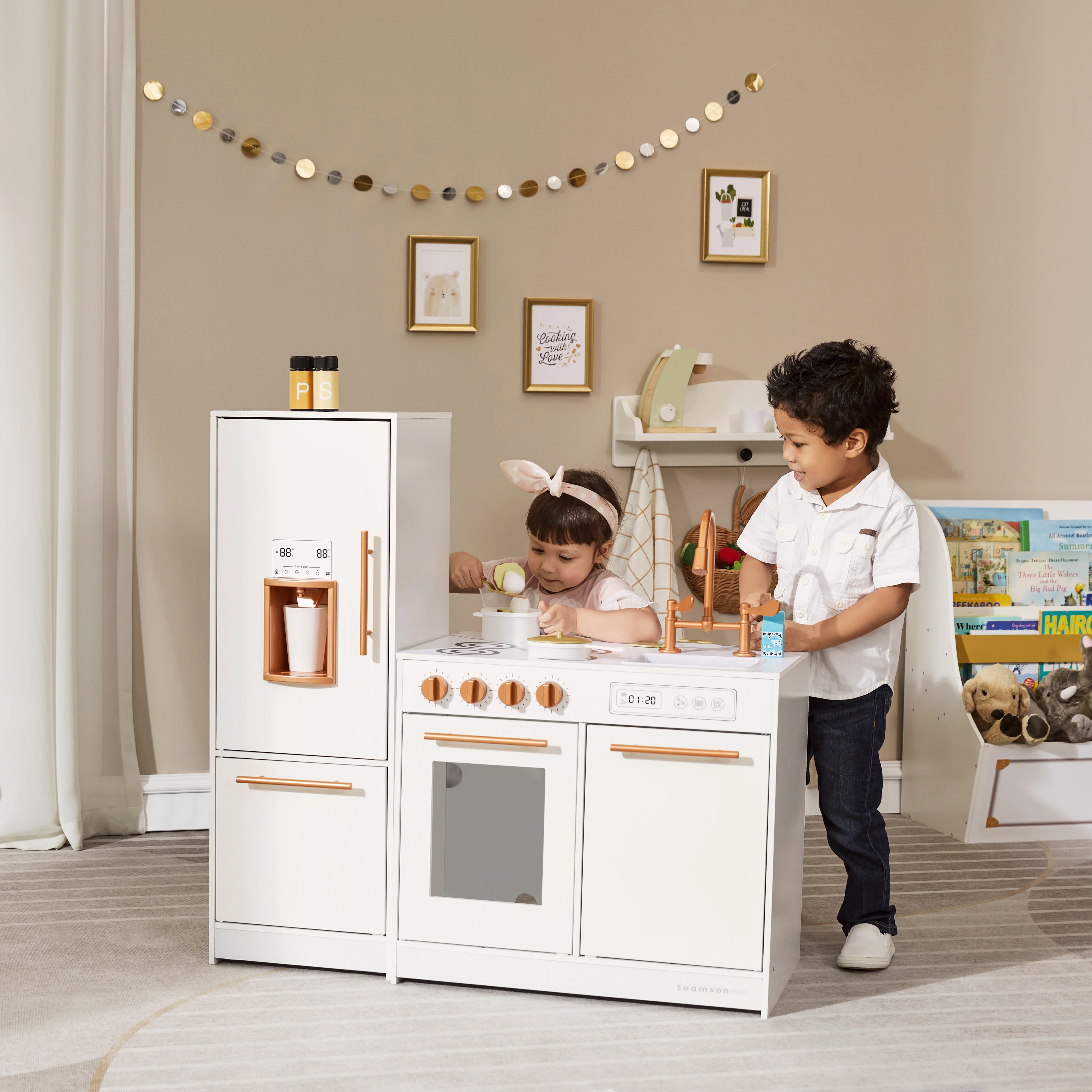 Teamson Kids Little Chef Milano Modern Delight Play Kitchen, White