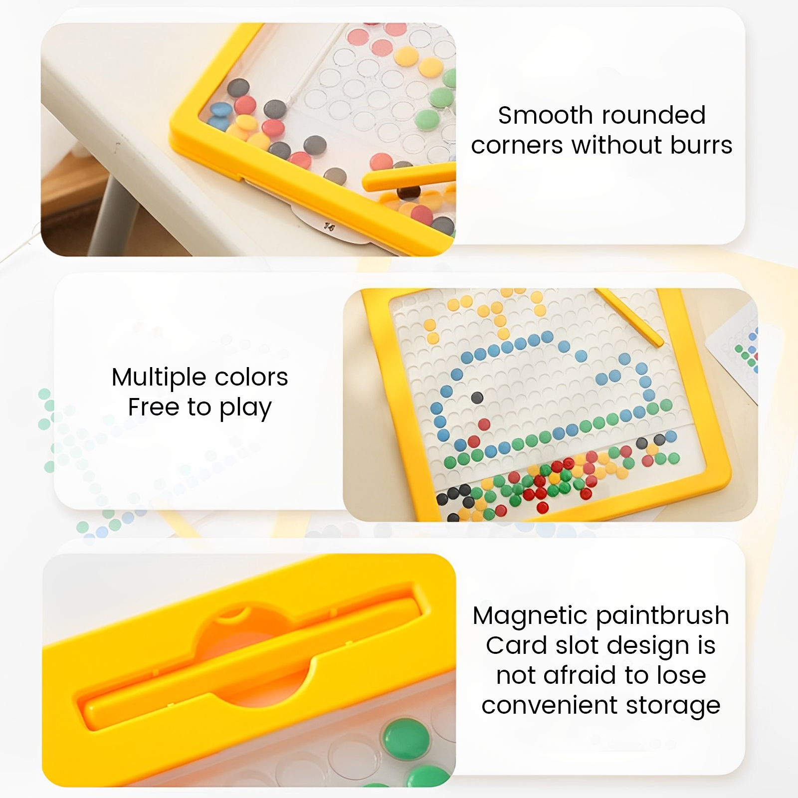 Gotydi Magnetic Drawing Board for Toddlers with 10 Double Sided Cards Educational Preschool Toy Fun Travel Toys for Boys Girls Over 3 Years Old