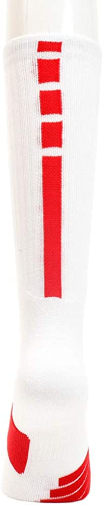 Nike Elite Basketball Crew Socks White/University Red Medium