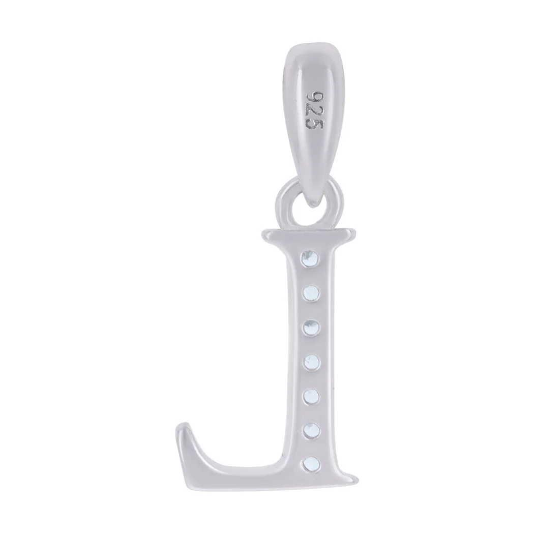 925 Sterling Silver Unisex CZ Cubic Zirconia Simulated Diamond Letter Name Personalized Monogram Initial Alphabet L Char